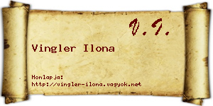 Vingler Ilona névjegykártya